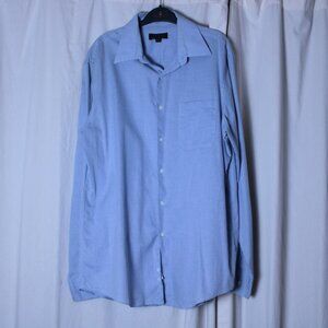 AXIST Essentials Cotton Blue Dotted Button Up 16.5 - 36/37
